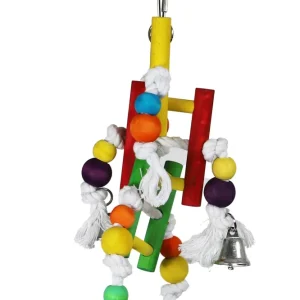 Boon trippeltrap + metalen bellen + houten kralen