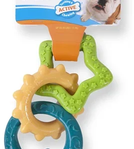 Nylabone Puppy Chew Bijtring | Drie Gekleurde Ringen voor Pups