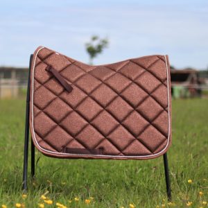 Sparkling glitter zadeldek Chocolade