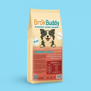Brokbuddy - Adult Lam Rijst Krokante Brok Hondenvoer 15 KG