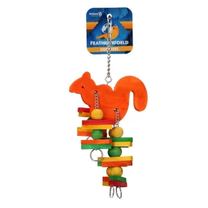Feather World houten eekhoorn vogel speelgoed