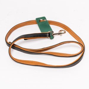 HB Lederen Hondenlijn bruin onderlegd