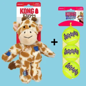 Combideal - Kong Wild Knots Giraffe + Kong Squeakairs