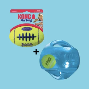 Combideal Kong - Jumbler Ball Assorti Large (18 CM) + Airdog Football Large (17 CM)