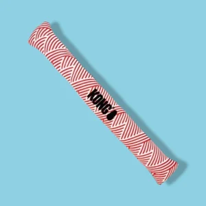 KONG Maxx Stick Hondenspeeltje | Rood-Wit Zigzagpatroon voor Actief Spel