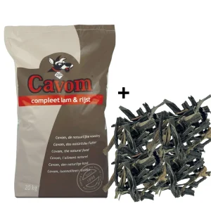 Cavom Compleet Lam & Rijst Hondenvoeding met Natuurlijke Gedroogde Pens Snack
