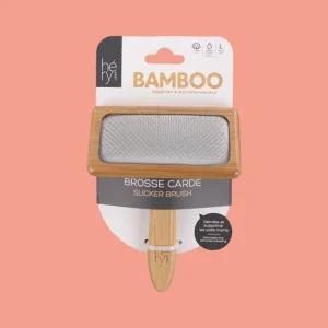 Zachte Bamboe Dierenborstel met Metalen Pinnen | Optimale Vachtverzorging