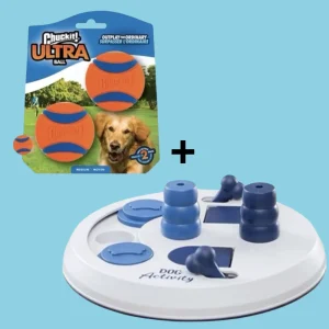 Combideal - Chuckit Ultra Bal Medium 2 St (6 CM) + Trixie Dog Activity Flip Board (23 CM)