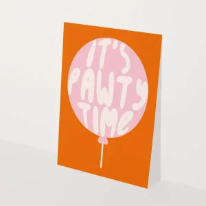 Wenskaart - It’s pawty time