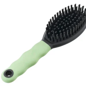 Vachtborstel zacht kat Lime|Zwart 19,5x5,4x3 cm