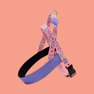 Noors Hondentuig Gerecycled | Sweet Tweet Print - Roze & Paars