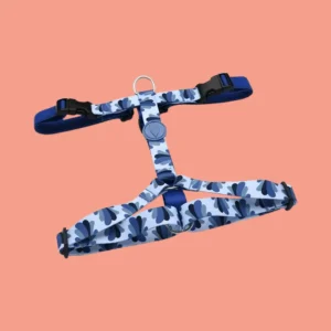 Gerecycled H-Tuig Hond | Blauw Splash Patroon