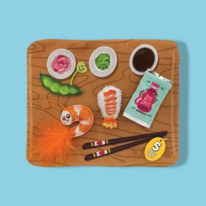 KONG Pull-A-Partz Sushi Pluche Speeltje | Interactief Hond- en Kattenspeelgoed