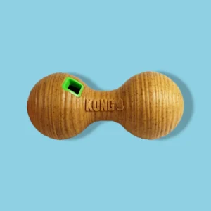 KONG Bamboo Feeder Dumbbell Voerbal | Bruin - Groene Details