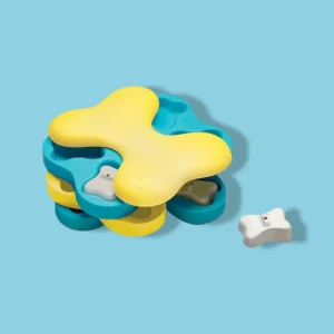 Nina Ottosson Dog Tornado Hondenpuzzel | Intelligentiespeelgoed - Turquoise & Geel