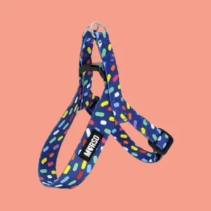 Morso Mini Hondentuig 'Color Invaders' Paars | Verstelbaar, Gerecycled & Met Stippen