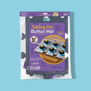 Grijze Talking Pet Button Mat | 6 Programmeerbare Communicatieknoppen voor Huisdieren
